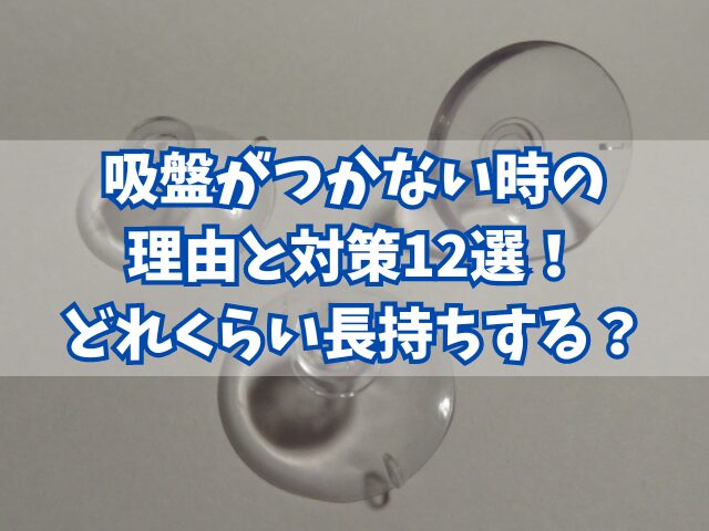 吸盤がつかない時の理由と対策12選！そもそもどれくらい長持ちするの？