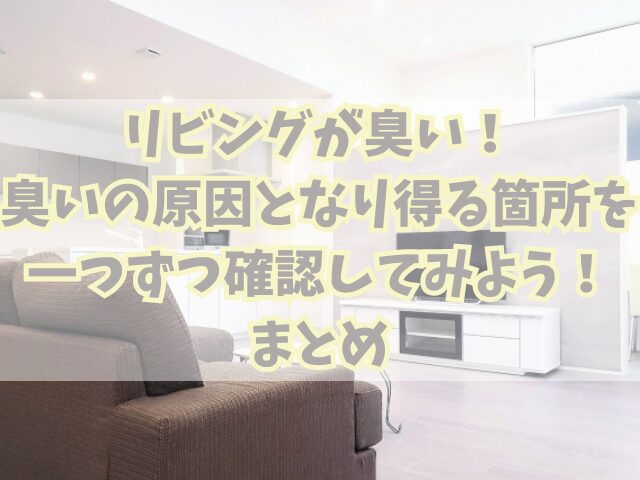 リビングが臭い！臭いの原因となり得る箇所を一つずつ確認してみよう！