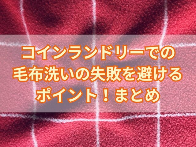 コインランドリーでの毛布洗いの失敗を避けるポイント！持ち運び方法も