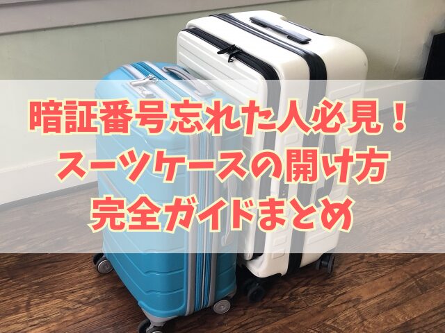 暗証番号忘れた人必見！スーツケースの開け方完全ガイド