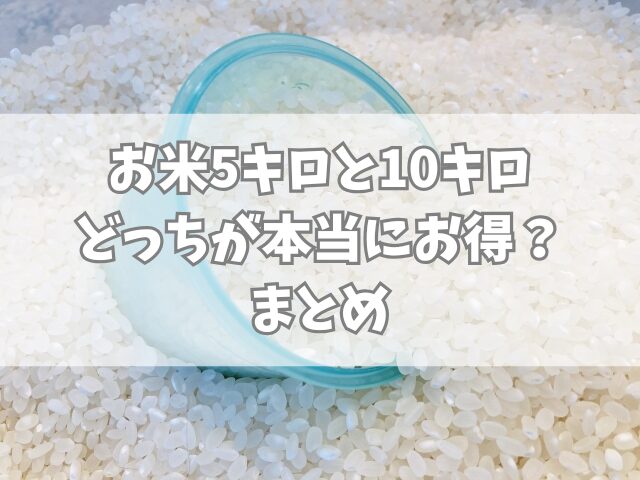 お米5キロと10キロ、どっちが本当にお得？徹底比較！